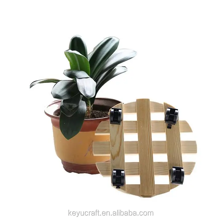 
Solid wooden pot trays Wooden flower pot holder  (60685216543)