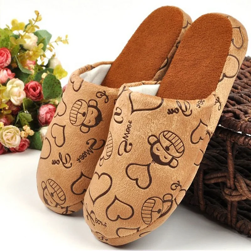 Soft sole t winter woman/man plush house warm slipper