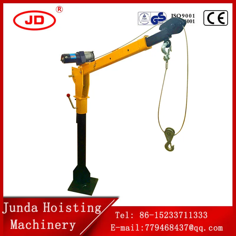 DC12V/24V 0.5T 1T mini electric lift crane for pickup truck trailer