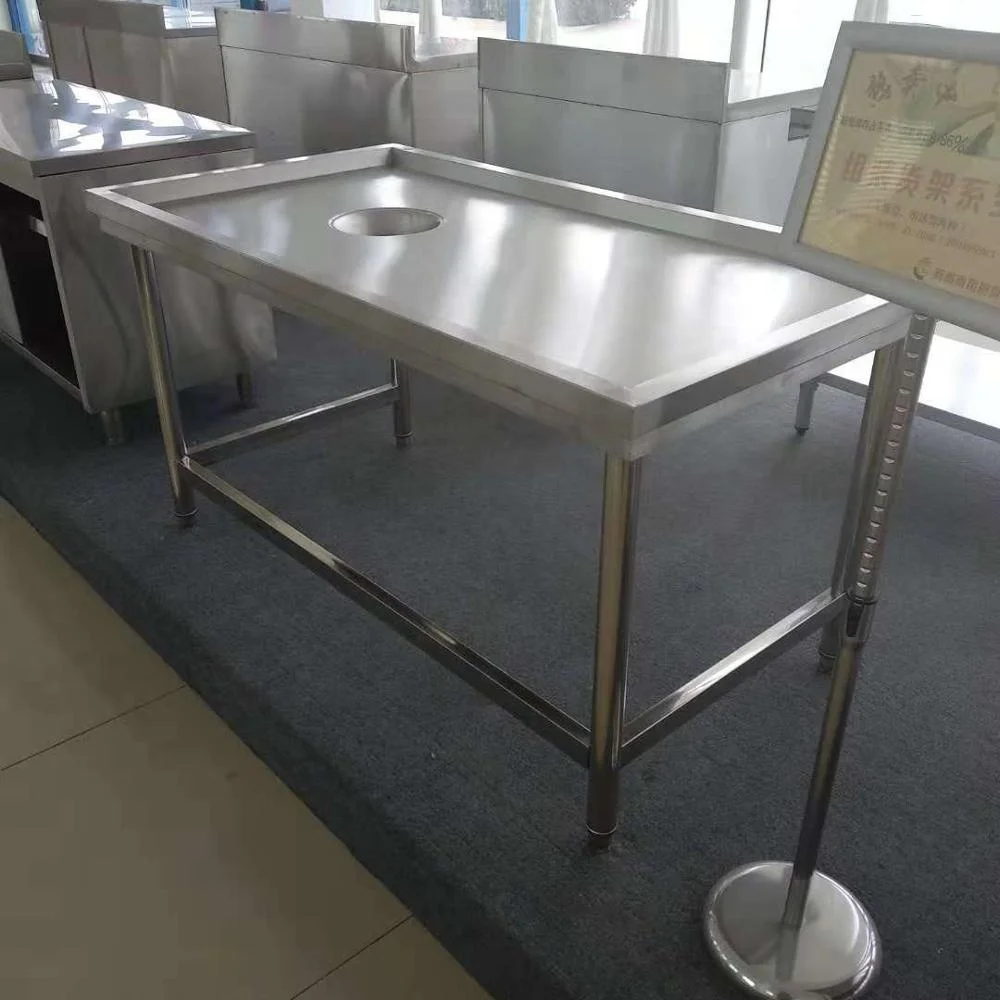 China factory wholesale height adjustable knocked-down kitchen stainless steelworktablewith 2 layers LDSTSD150