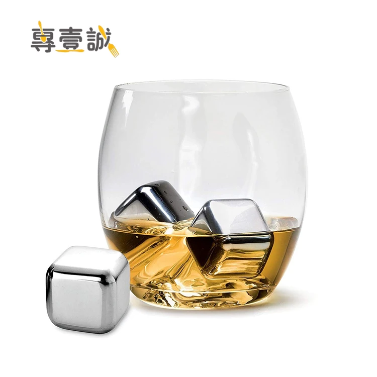 Reusable Chilling Whiskey Stones Stainless Steel Ice Cubes With Custom Logo