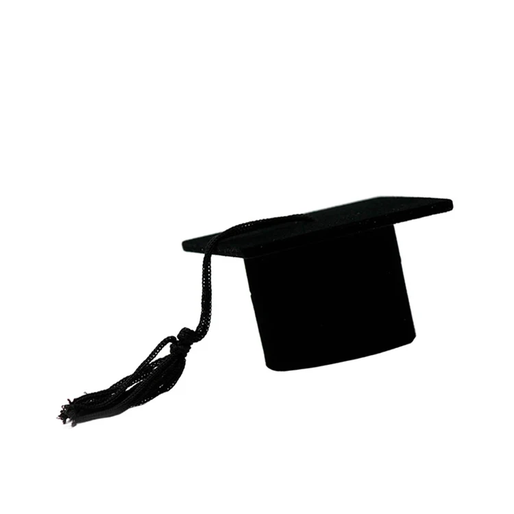 Factory price graduation gifts case with foam insert cap shape jewelry box