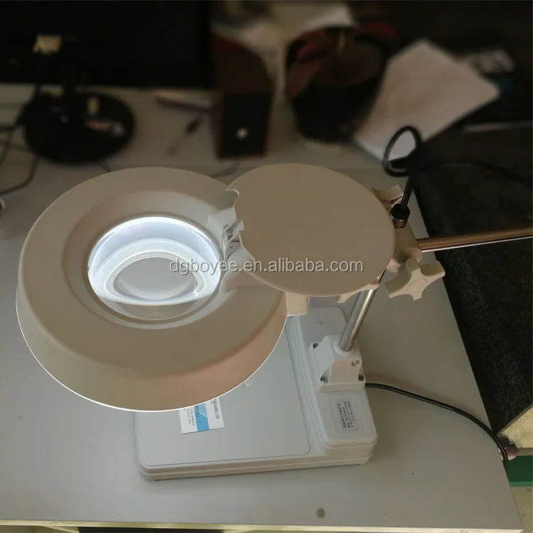 Светлое белое стекло/Голубое увеличительное стекло от/LT-86A LED/флуоресцентная настольная Лупа с зажимом лампа увеличением