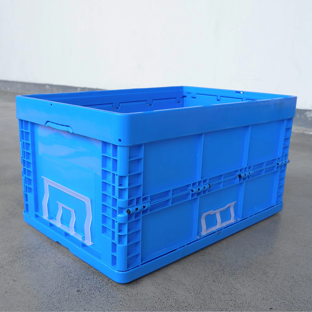 Plastic Foldable Container Box With Lid,Sale Folding Closed Stable Plastic Moving Boxes,Plastic Folding Crate