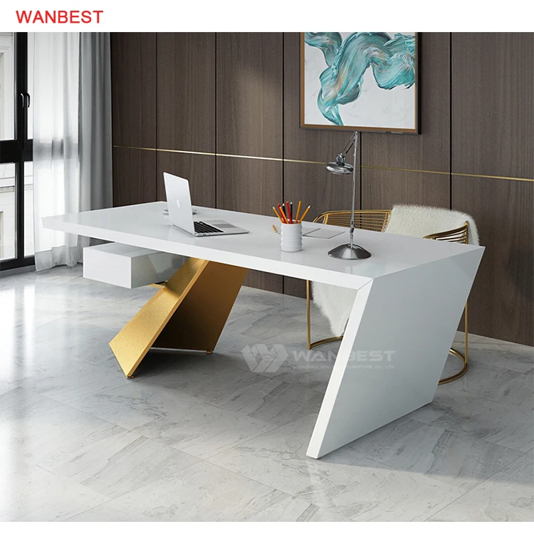 Artificial Stone Solid Surface Office Table Executive Desk Standing Desk Luxury Office Desk