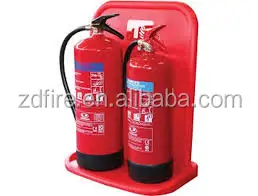 Red single and double fire extinguisher stand,fire fighting equipment