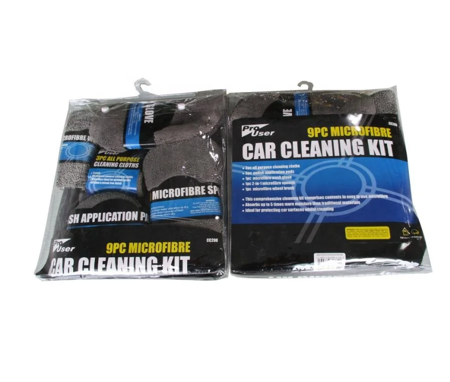 Soft and comfortable 9-piece car wash tool kit