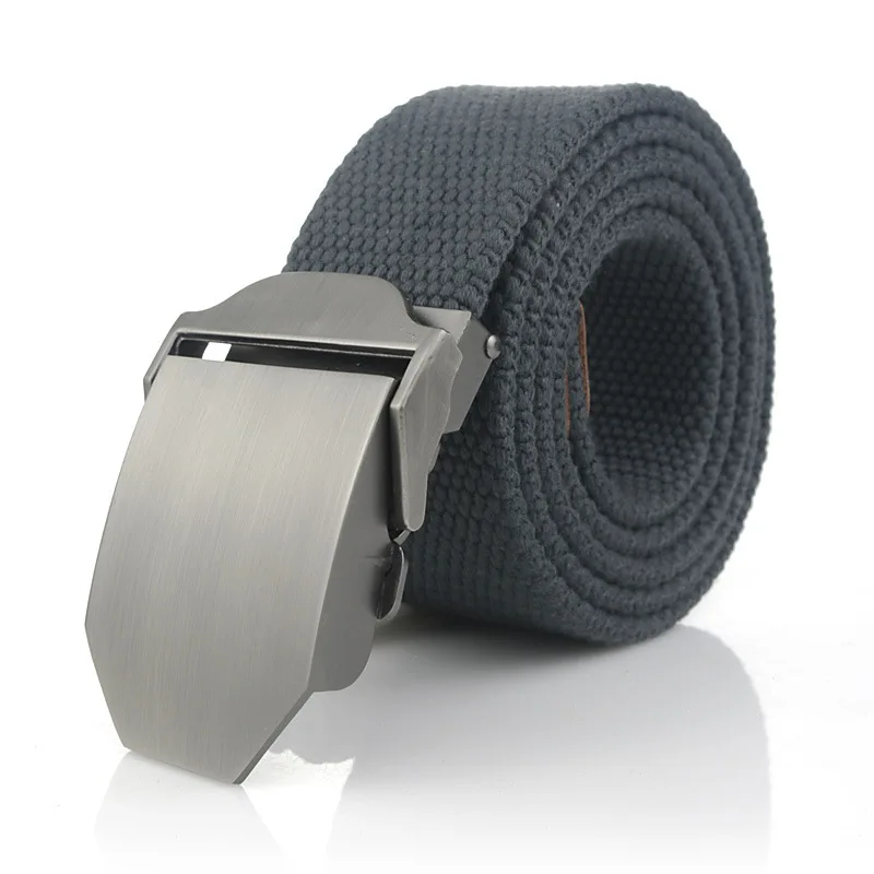 
2019 Metal Buckle Canvas Belt Men or Student Casual Nylon Tactical Belt 110-160cm Length Available 