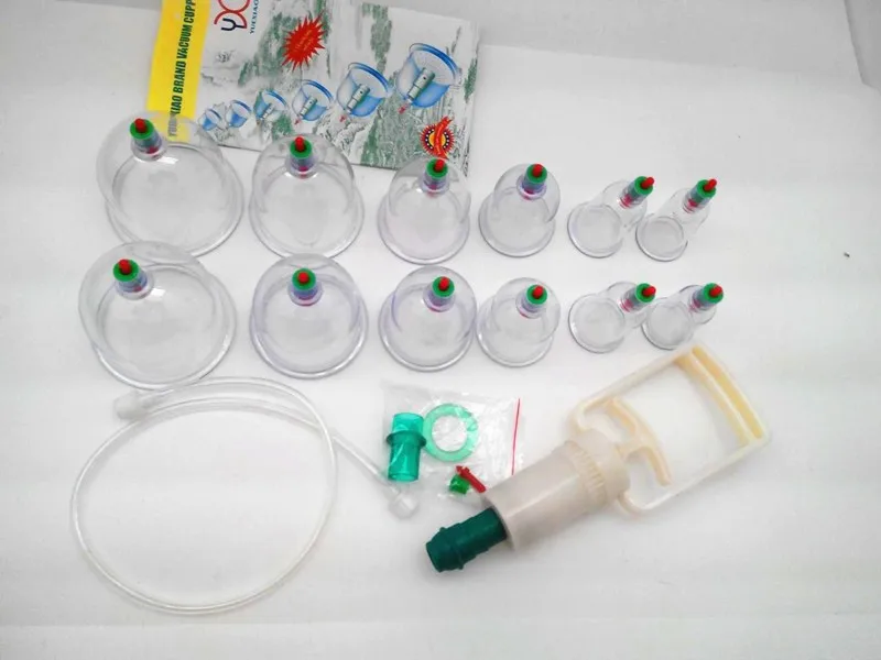 Red magnetic suction cup /12 cups chinese suction cups/kangci magnetic acupressure suction cup