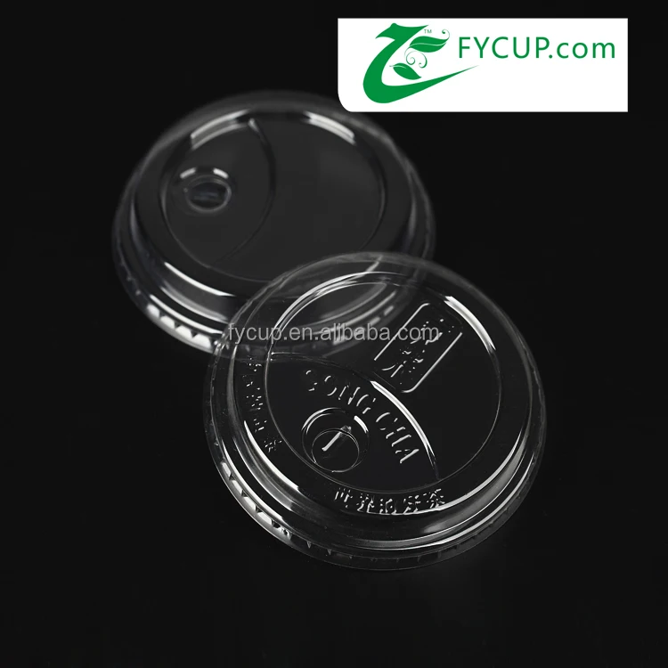 disposable pp plastic clamshell,boba tea cup with lids,feiyang95mm plastic cup lid