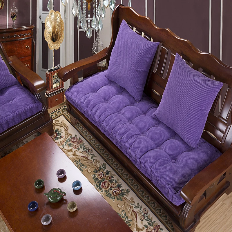 2018 Single Auto and Car School Comfort Chair Filling Corduroy Fatener Wooden Sofa Seat Cushion