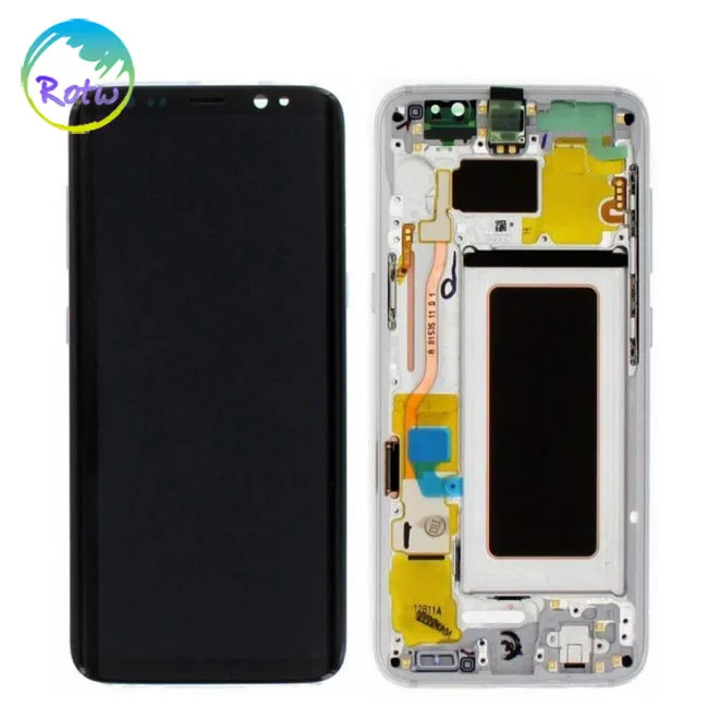 
OEM LCD Display Touch Screen Digitizer Assembly with Frame For samsung galaxy S8 G950 lcd 
