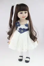 Vinyl AMERICAN PRINCESS 45cm dolls for girls 18 Inch Cute Realistic Baby Birthday Gift Handmade Dress
