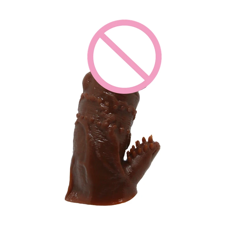 Brown Penis Sleeve Penis Extender Cock Sheath Sleeve