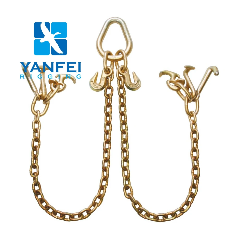 V-образные зажимы цепи для буксирных грузовиков и эвакуаторов платформы класса 70 буксировочная цепь зажим с R-образными крючками комбинированными T/J