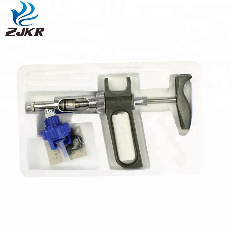 
Kangrui adjustable disposable veterinary pistol automatic continuous syringe gun for vaccine injection 