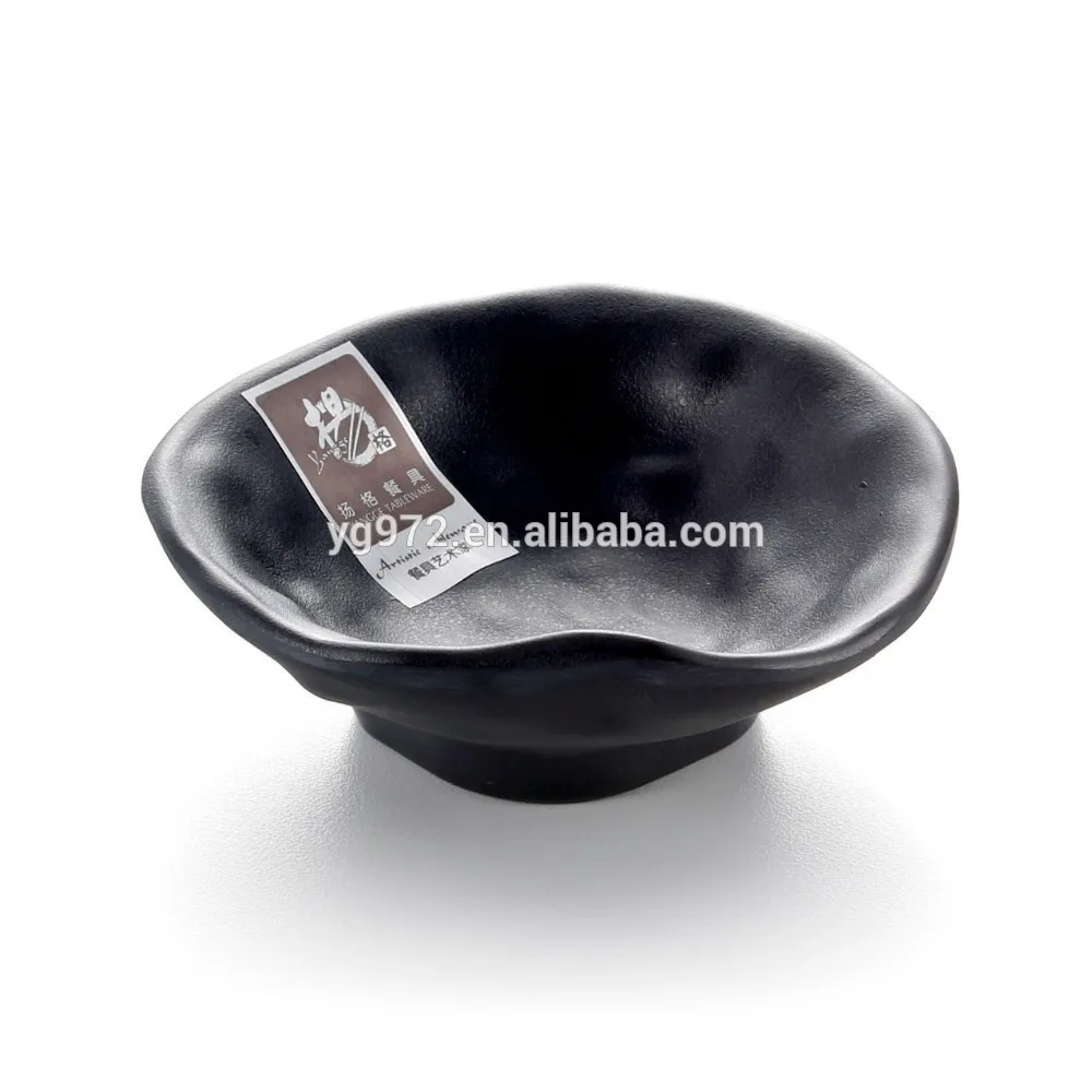 Black Melamine Frost Solid Sauce Dish