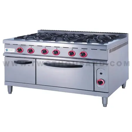 TT-WE420A-1 6 горелка CE сверхмощная газовая плита с пекарной духовкой