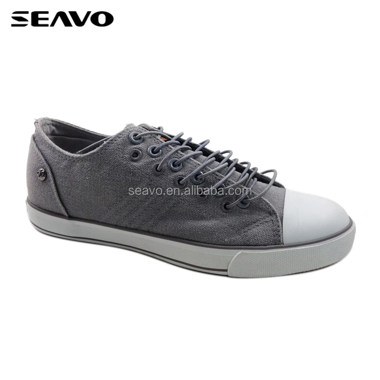 SEAVO men grey vulcanized canvas shoes