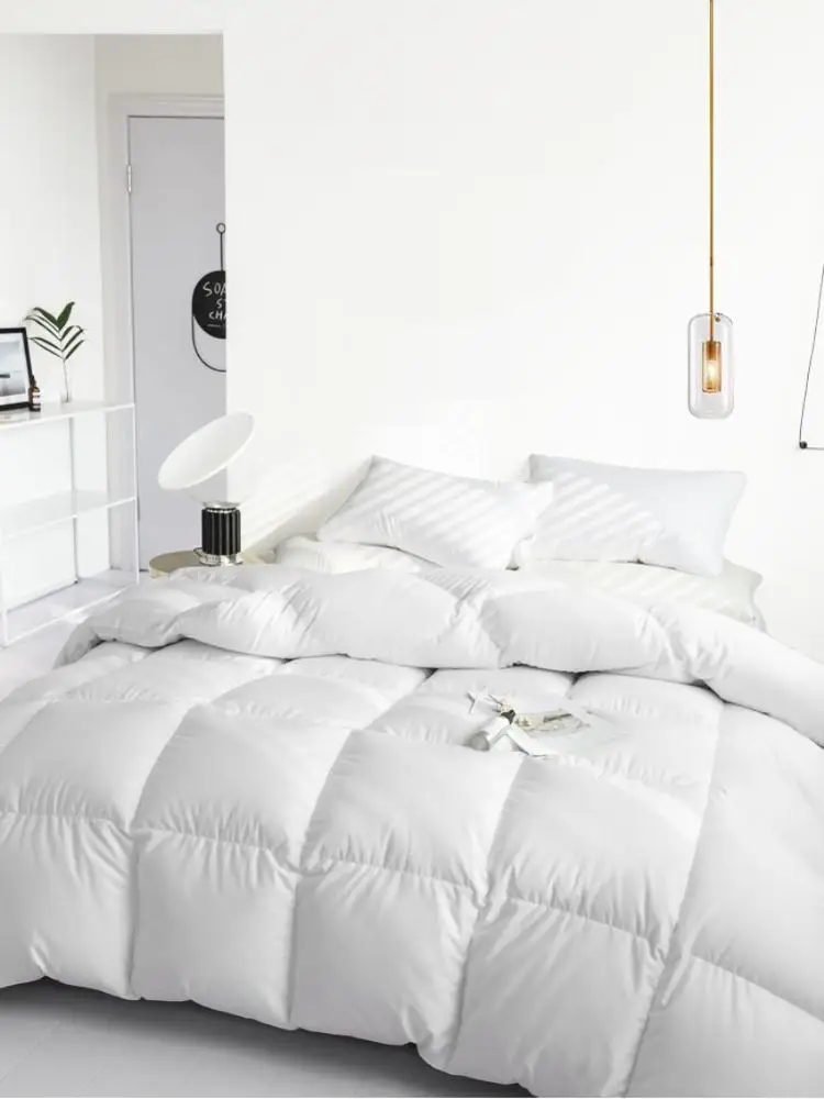 Big-OEM-Order-Service Goose Down Quilted Duvet White Feather Blanket hotel quilt