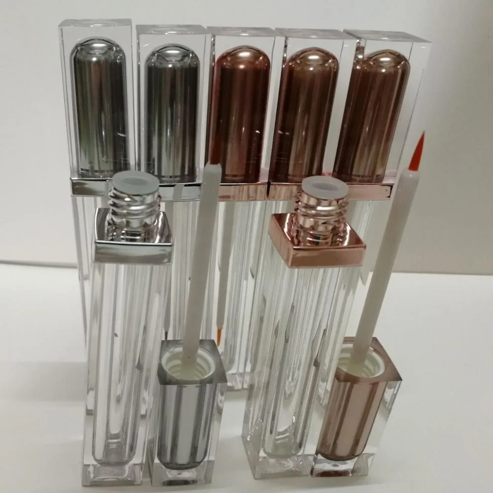 8ml square clear plastic cosmetic eyelash growth serum tube