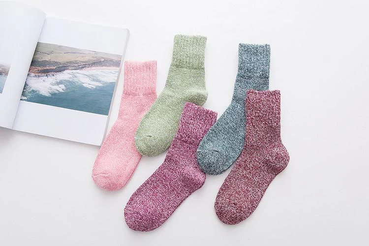 
XZ Fashionable style upscale thick keep warm Lady Rabbit Wool socks inverted Triangle National Wind women socks 