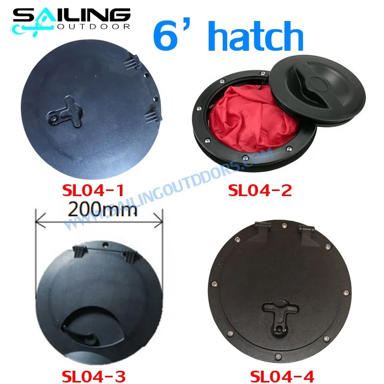 Waterproof Plastic 6 Inch Deck Hatch Covers With Red Bag Marine Boat Fishing Kayak Box Accessories From Sailing Outdoors