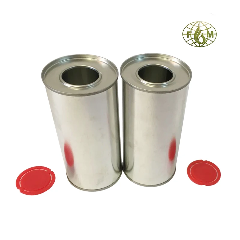 Жестяная Банка 350 мл металлического типа и для бензинового масла с пластиковыми крышками