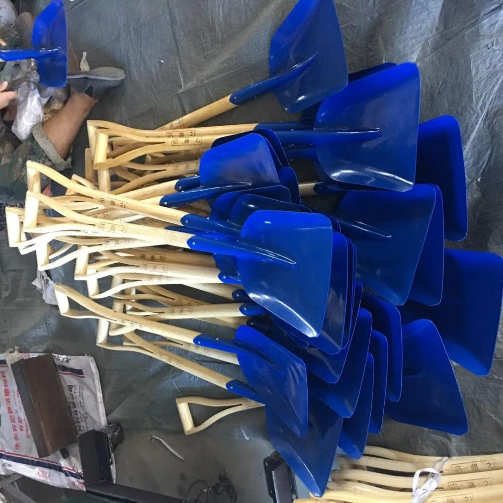 Korea market A grade chun wooden handle shovel,point shovel square shovel,samll shovel,manufacturer, Tangshan spade,shovel