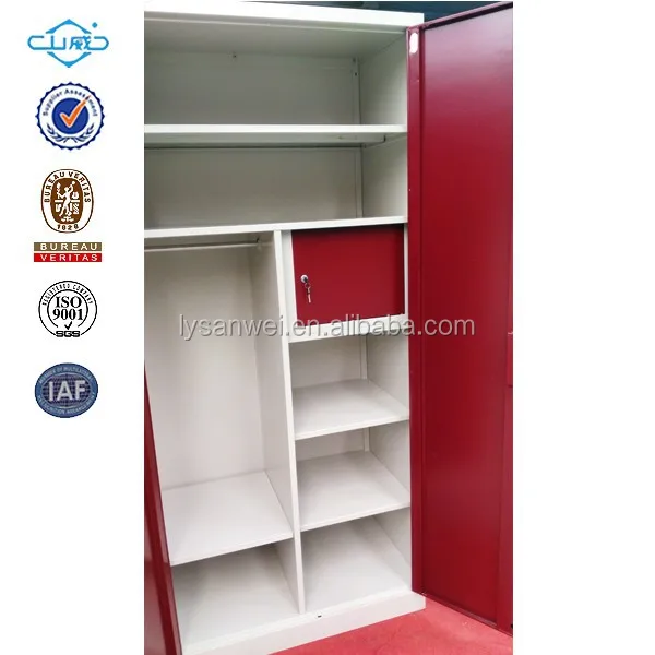 cheapest modern sliding bedroom steel clothes almirah Wardrobe