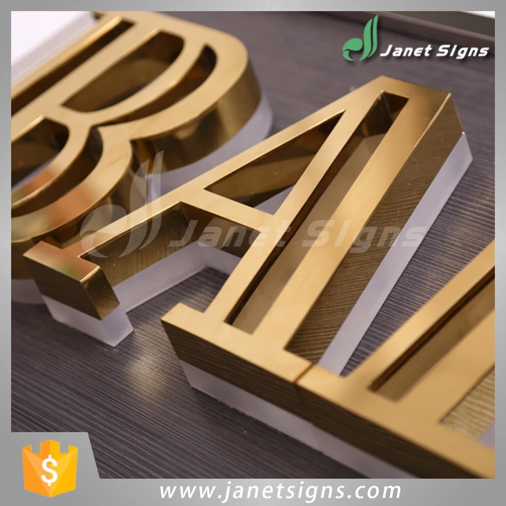 
Fashion designed brass vintage led channel letter 