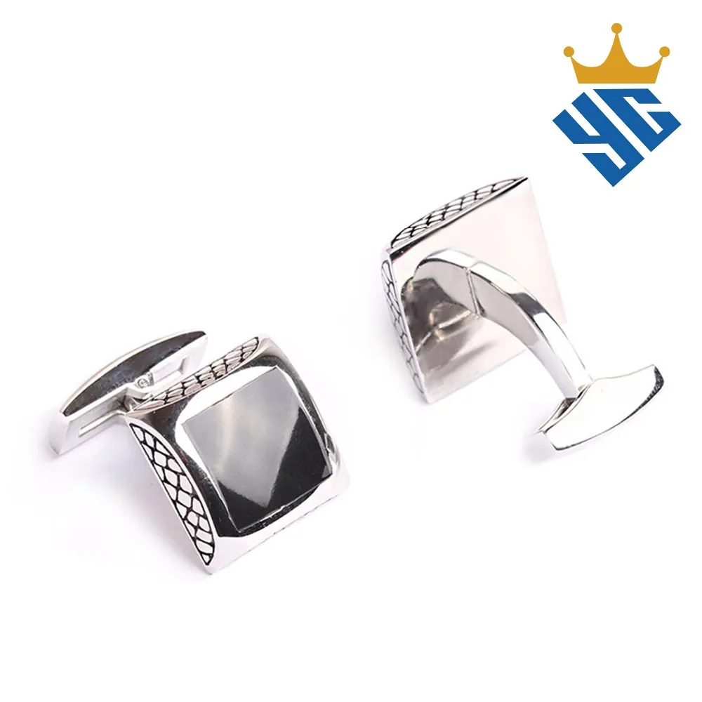 Stainless Steel Cufflinks with Beautiful Shell Inlay Cufflinks