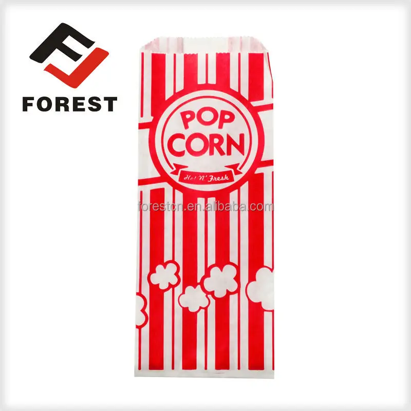 Free Mould Fee Stock Moulds Customized Logo Printed paper bag ,popcorn bags