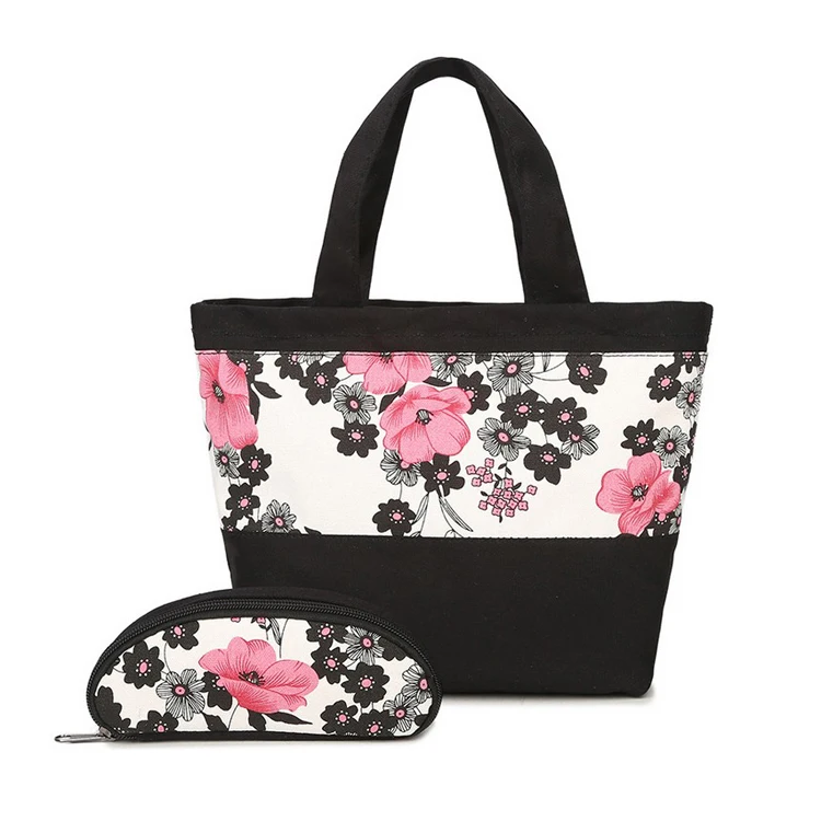 3 in 1 printed set bags canvas backpack bag