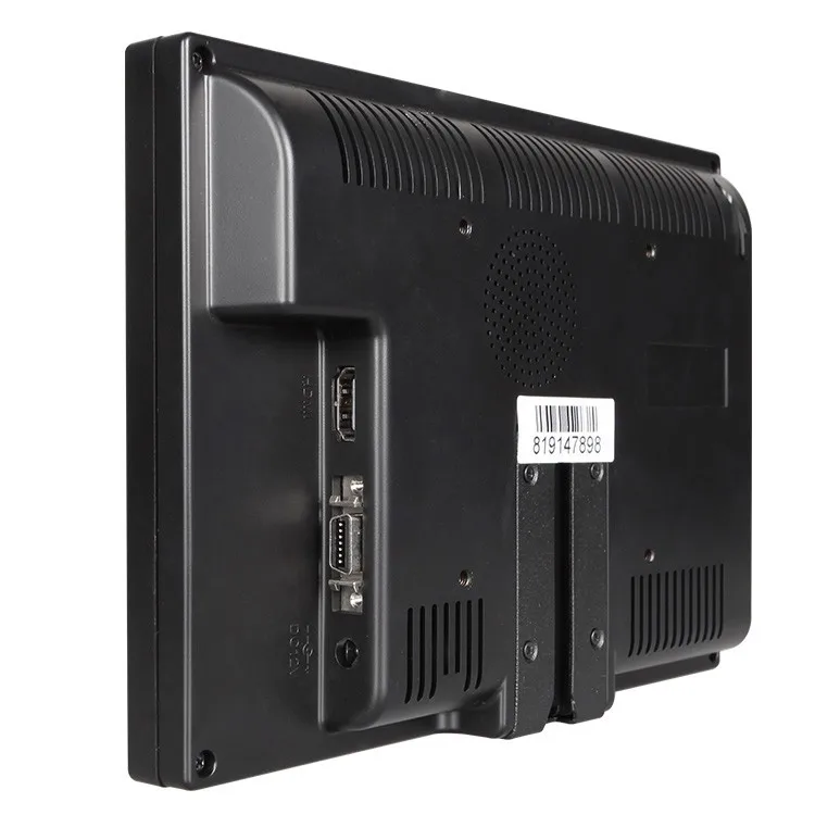 
Stand bracket mounting high brightness 450cd/m2 4-wire resistive touch 8 inch car pc display 