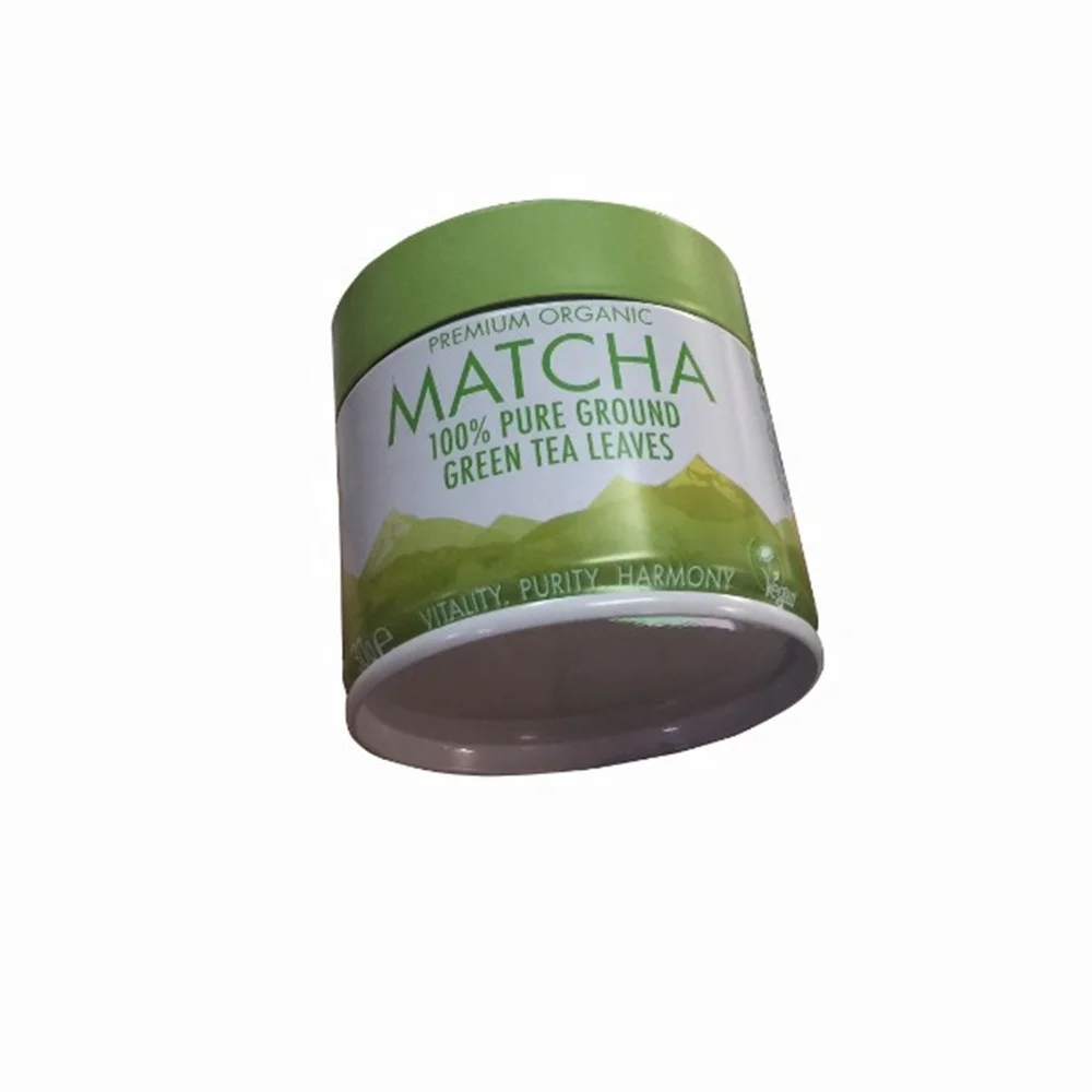 Custom Logo 100g Matcha Tea Tin Can , Airtight Matcha Tea Canister