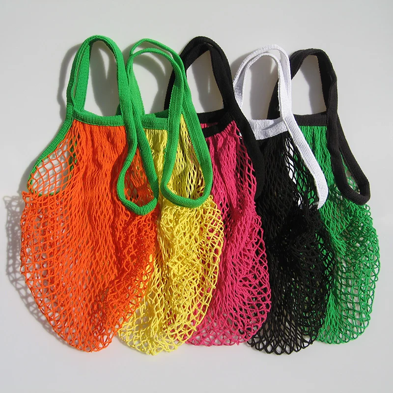 OEM Produce Fruit Vegetable Tote Reusable Organic Cotton Mesh Bag