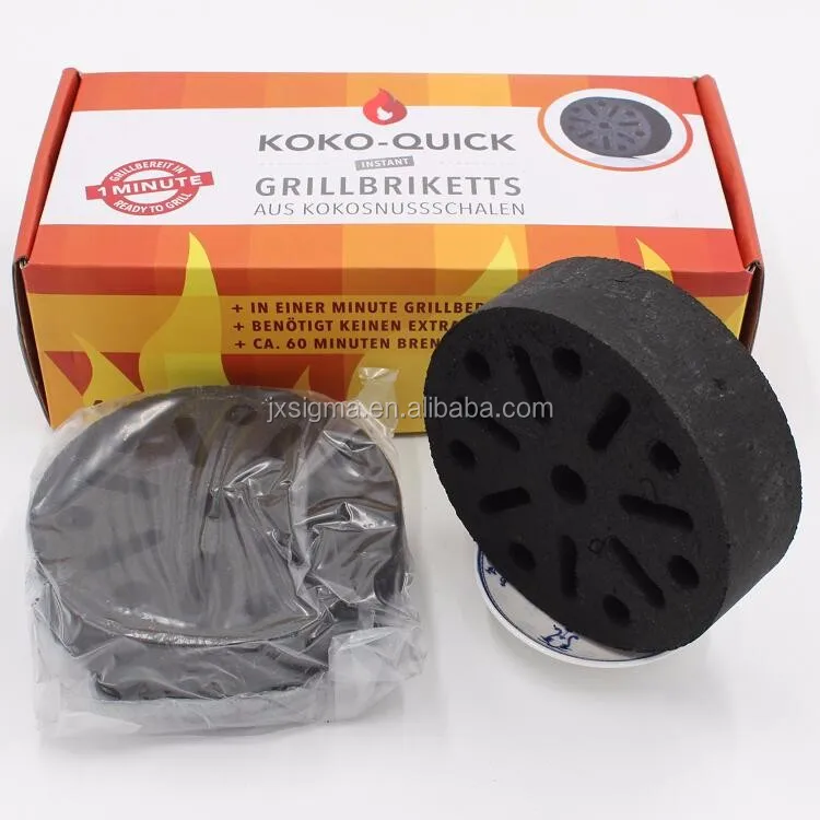 Miracle blaze coconut shell bbq charcoal briquettes