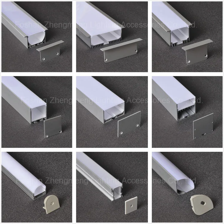 60mm Round led profile aluminum tube, suspended round shape lighting aluminum profile