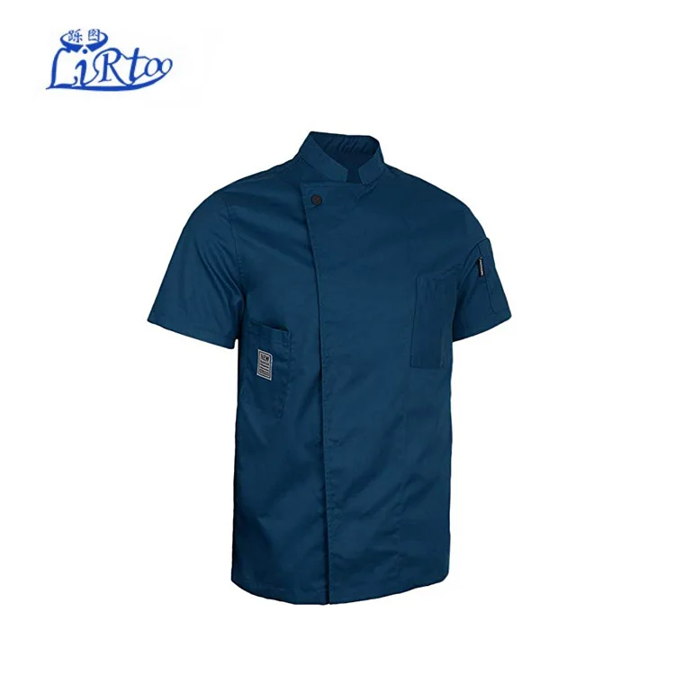 Мужская Женская куртка шеф-повара с коротким рукавом пальто униформа официанта для ресторана