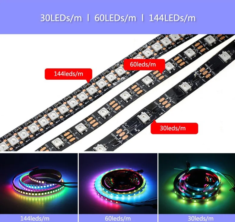 Hot sale apa102 led strip 5050 rgbw build in ic