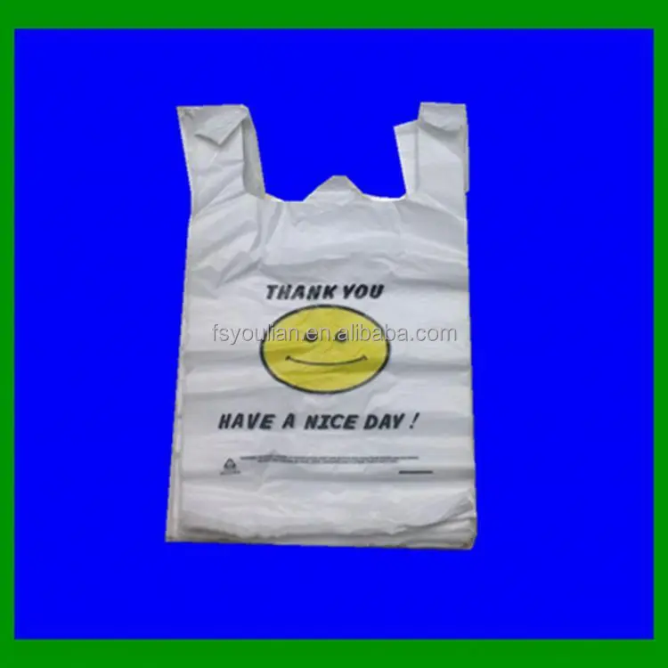 Wholesale manufacturer custom supermarket hdpe plastic folding t shirt bag