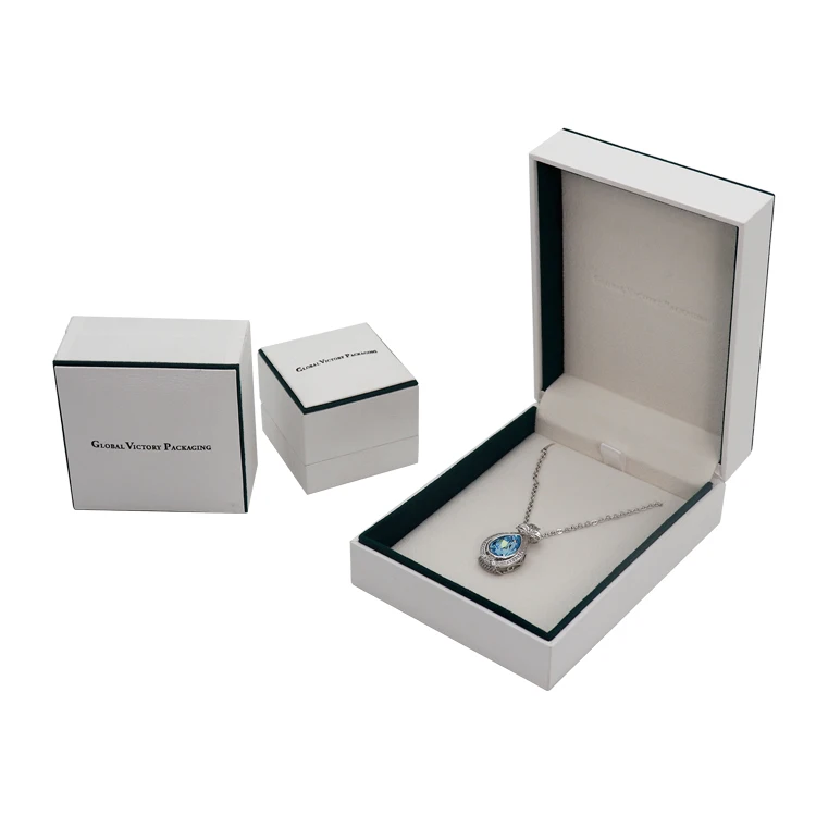 white jewelry ring box packaging jewelry packing box plastic jewelry box