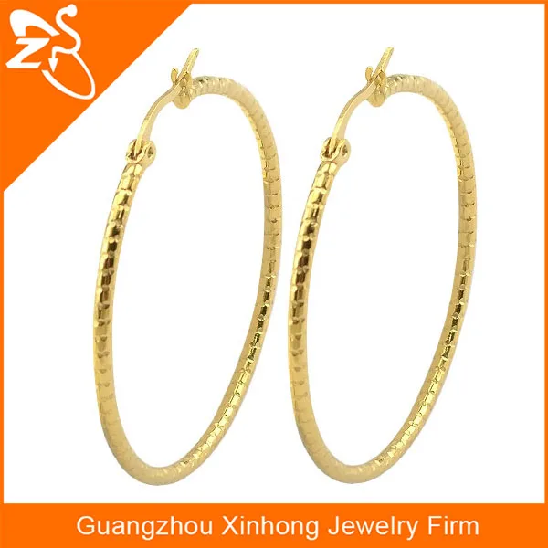 latest fashion big round shaped earrings, surgical steel round earring designs, wholesale ring shaped earrings