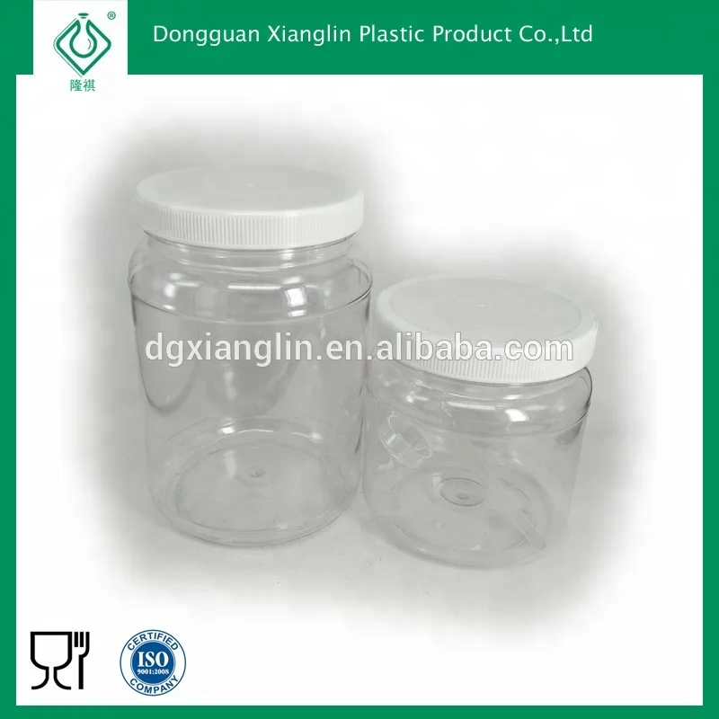 High quality wholesale PET plastic jars for food with lids