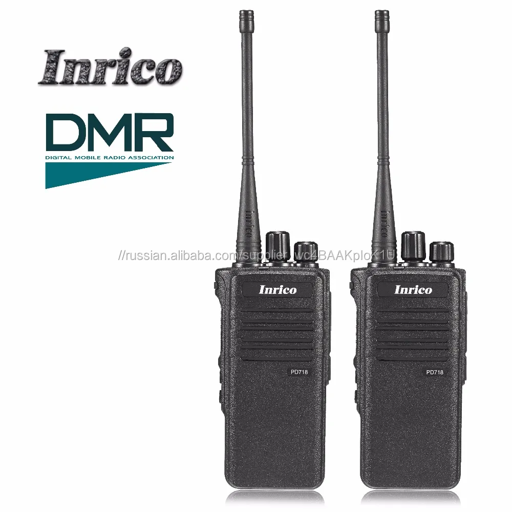 INRICO PD718 3-8 км 5 Вт 16 Каналов IP67 водонепроницаемый VHF/UHF высокая частота Цифровой DMR радио
