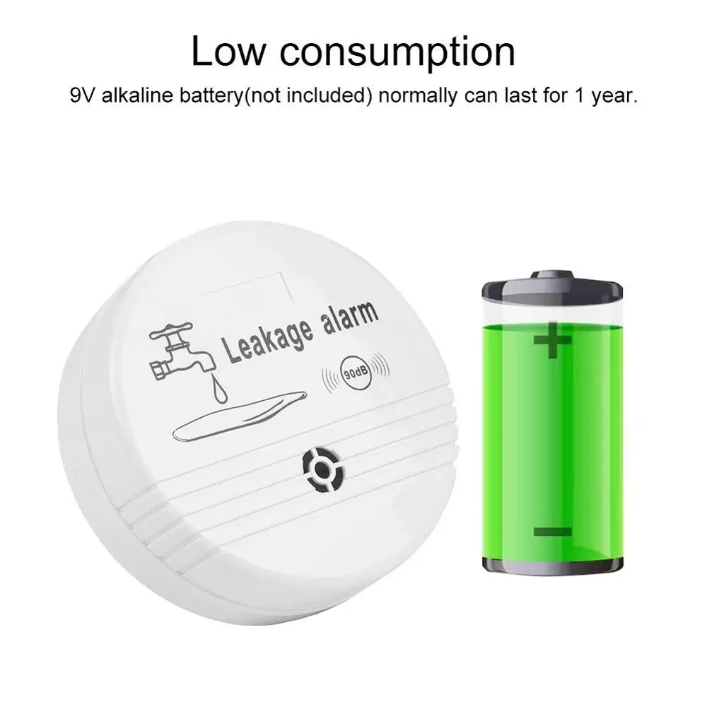 Wireless Water Leak Detection Sensor,Pipe Water Flow Leak Detector In Alarm