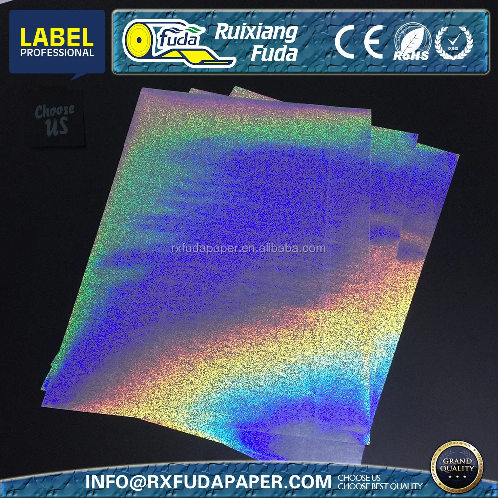 A4 label Hologram foil for inkjet printer ,210mm x 297mm,100sheets/bag