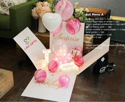 Новейшая удивительная коробка для подарков Лизы с разными воздушными Шарами на День святого Валентина