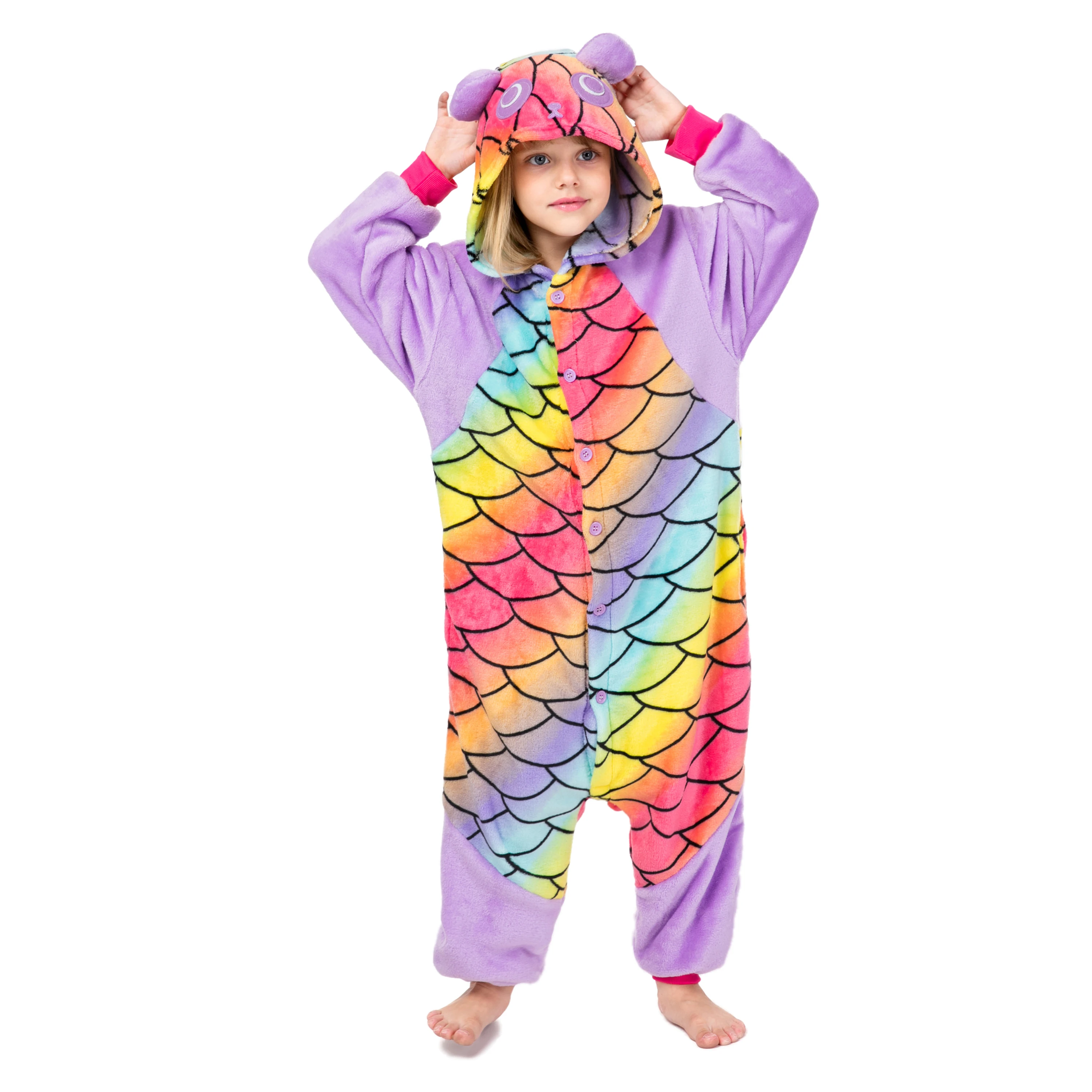 
wholesale kids pajamas costume sleepwear scale panda kid flannel onesie pajamas sleepwear pajamas 